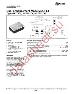 HCT802TXV datasheet  